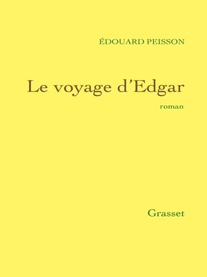 cover image of Le voyage d'Edgar